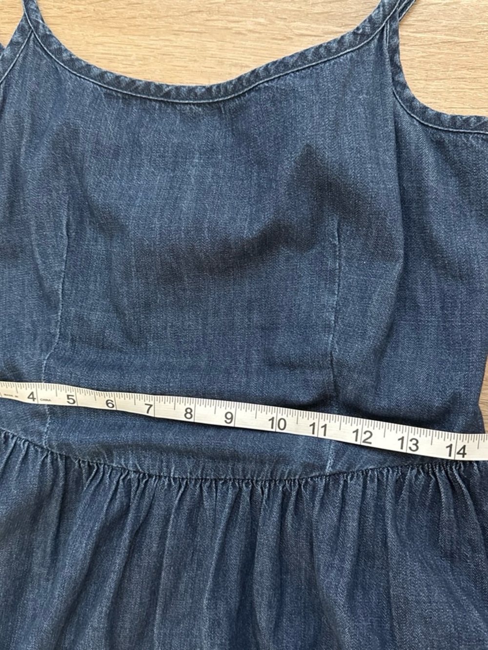 GAP soft Denim Spaghetti-Strap Maxi Dress M - Picture 4 of 7